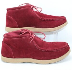 Tim Evans England Mens Burgundy Suede Wallabee Chukka Boots HLD2213-5 Size 10